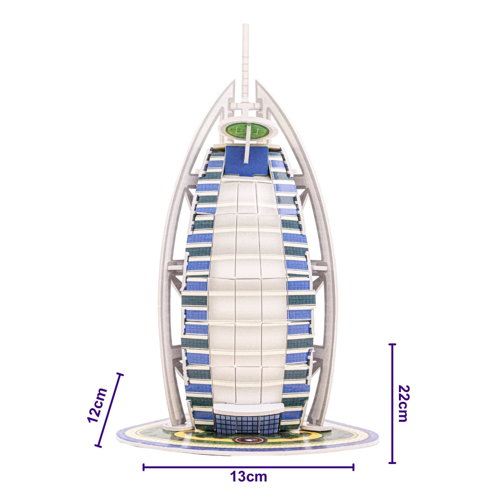 Burj Al Arab (Small) 3D Puzzle With Dimensions