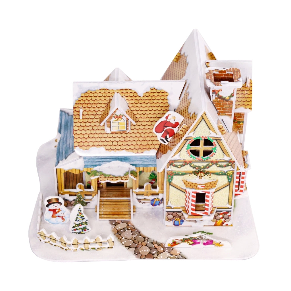 Christmas Cottage 3D Puzzle Top View