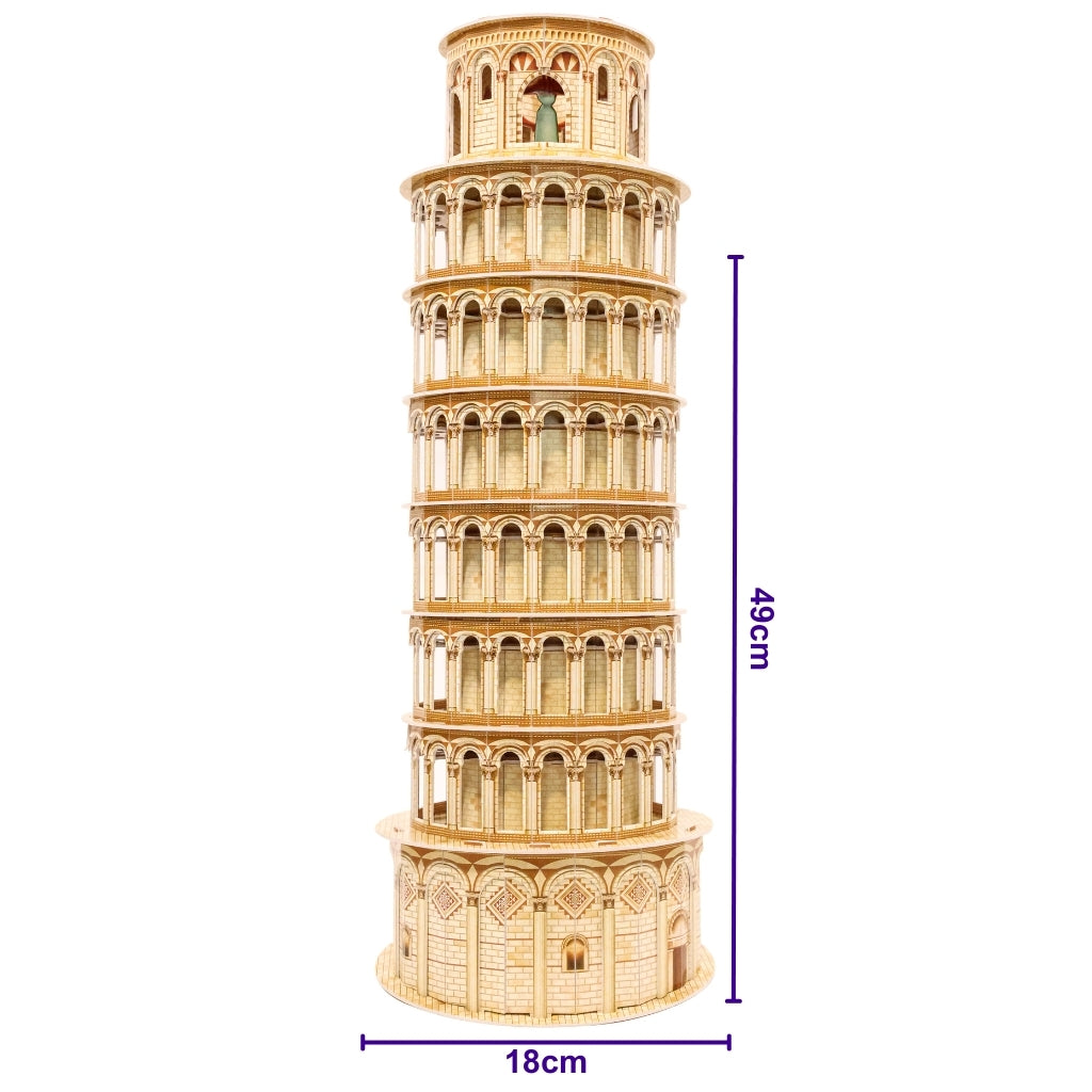 Leaning Tower Of Pisa 3D Puzzle With Dimensions