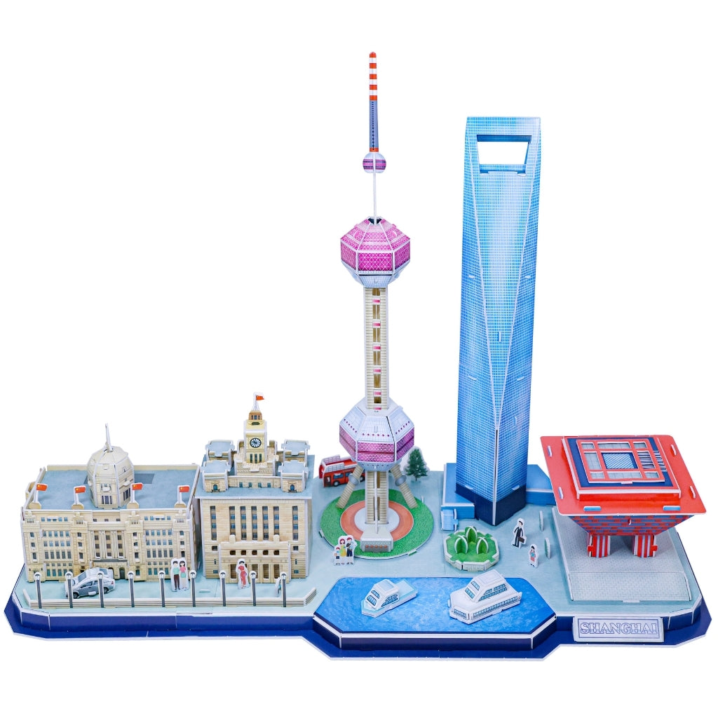 Shanghai Skylines 3D Puzzle Top View