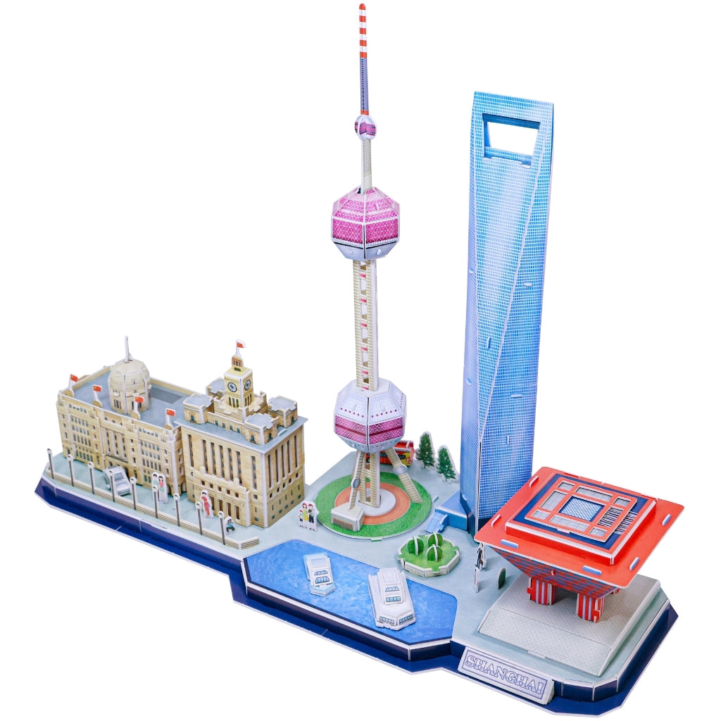 Shanghai Skylines 3D Puzzle Left Side