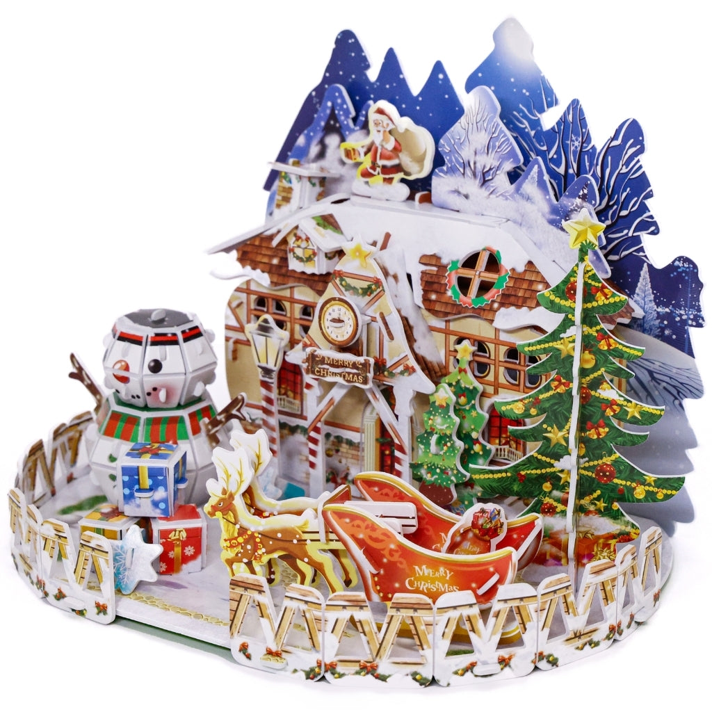Snow Cottage 3D Puzzle Left Side