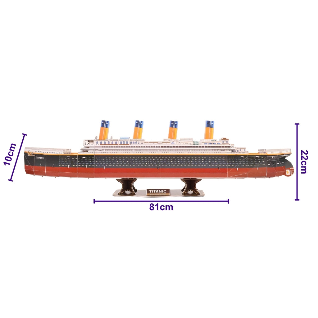 Titanic Ship 3D Puzzle With Dimensions