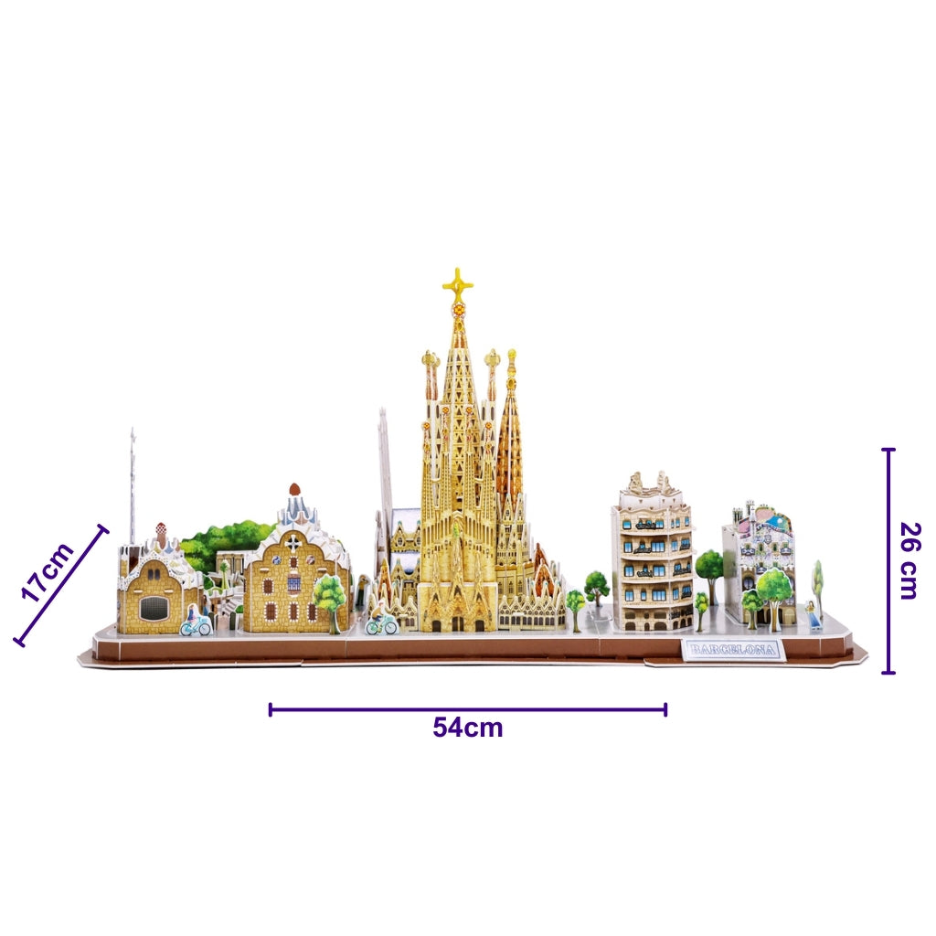 Barcelona Splendor 3D Puzzle With Dimensions